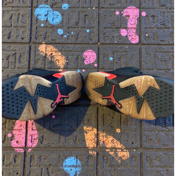 Air Jordan Retro 6 Black Infrared GS Size 6Y - Picture 6 of 9